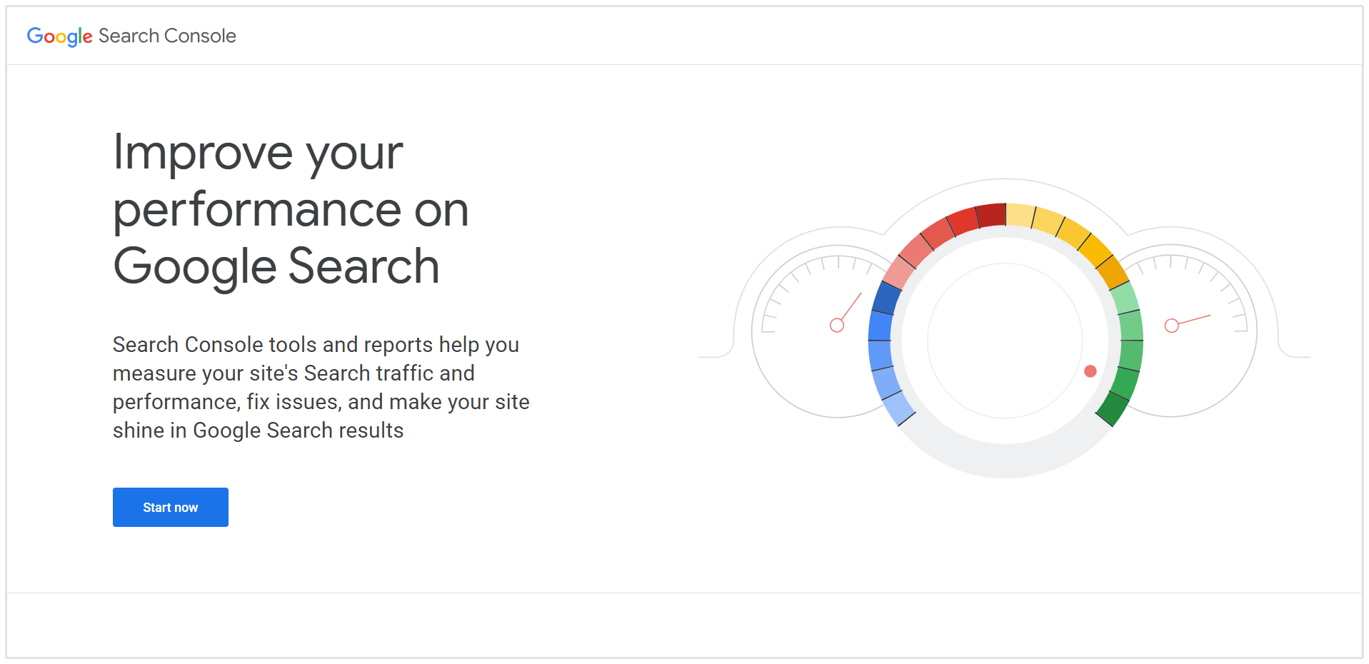 Google Search Console Landingspagina